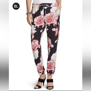 NEW Chico’s Black Label Printed Floral Jogger Pant sz 1.5
